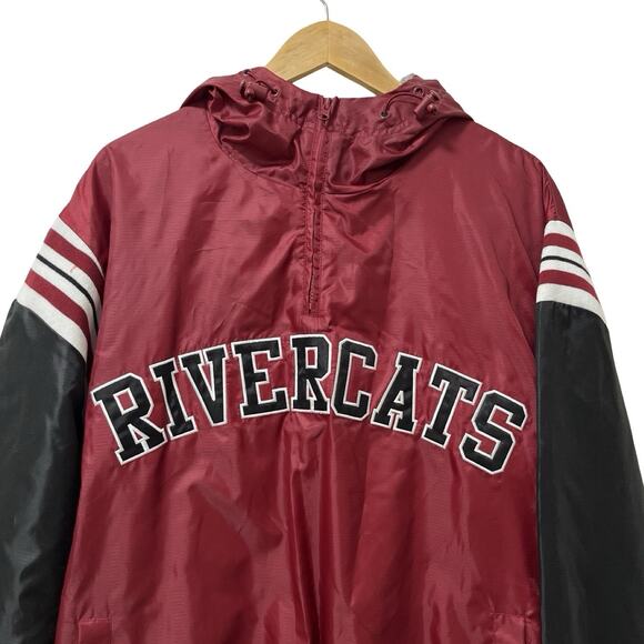 Sacramento River Cats Mens GIII Carl Banks Windbreaker Hooded Jacket Size L Red - Picture 4 of 10
